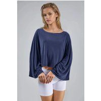 Locker geschnittenes Crop-Top mit Bootsausschnitt
