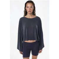 Lässige Bootausschnitt-Bluse mit weiten Ärmeln