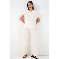 Lässige Rundhalsbluse im minimalistischen Design