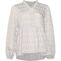 Bestickte Schößchenbluse mit Rüschendetails