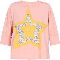 Lockeres Jersey-Oberteil mit Stern-Patch