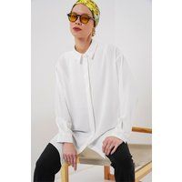 Minimalistische Oversized-Bluse mit Knopfleiste