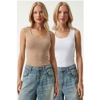 Geripptes Slim-Fit Tanktop