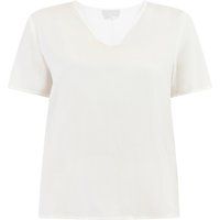 Leichte minimalistische V-Ausschnitt-Bluse