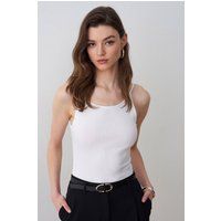 Geripptes Camisole-Top mit U-Ausschnitt