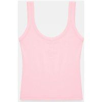 Gerippte Camisole mit Zierknöpfen