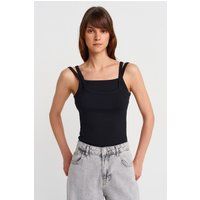 Geripptes Tanktop mit Doppelträgern