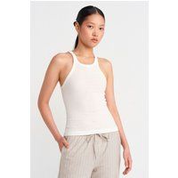 Rippstrick-Tanktop mit Racerback