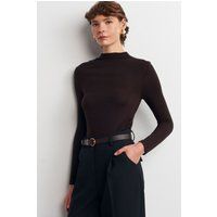 Feinstrick-Top mit Mock-Neck