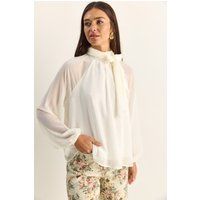 Elegante Schluppenbluse aus Chiffon
