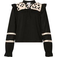 Boho-Bluse mit Spitze und Rüschen