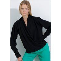 Elegante Bluse mit Schalkragen