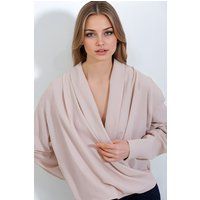Elegante Schalkragen-Bluse mit Drapierung