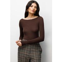 Elegantes Langarmshirt mit U-Boot-Ausschnitt