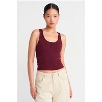 Schmal geschnittenes Rippstrick-Tanktop