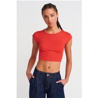 Eng anliegendes Jersey Crop-Top