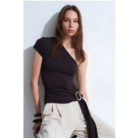 Asymmetrisches One-Shoulder-Oberteil mit Ring-Detail
