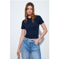 Drapierte Jersey-Bluse mit schmaler Passform