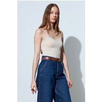 Camisole-Top mit Spitzenbesatz