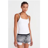 Camisole-Top mit Kontrastbesatz und Halterneck