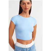 Schmal geschnittenes Jersey-Crop-Top