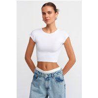 Schmal geschnittenes kurzes Jersey-Top