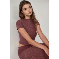 Schmal geschnittenes Strick-Crop-Top