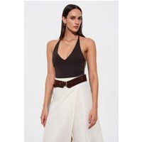 Schmaler Halter-Body mit Ausschnitt