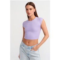 Eng anliegendes Crop-Jersey-Oberteil