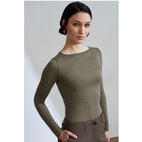Elegantes Langarmshirt mit Bootsausschnitt