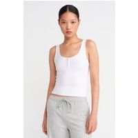 Schmal Geschnittenes Henley Tank Top
