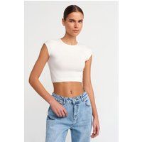 Minimalistisches Jersey-Crop-Top in Slim-Fit