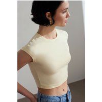 Schmal Geschnittenes Crop Jersey-Shirt