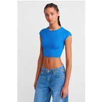 Eng geschnittenes Cropped-Jersey-Shirt