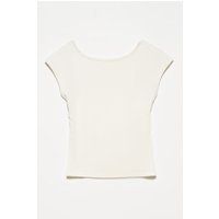 Schmales Jersey-Top mit Cut-Out