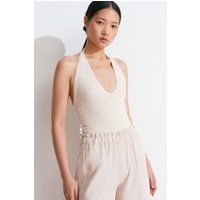Elegantes Halterneck-Top mit V-Ausschnitt
