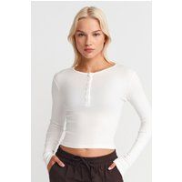 Minimalistisches Henley-Langarmoberteil