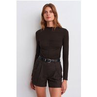 Schmal geschnittenes Jersey-Langarmshirt