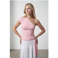 Asymmetrisches One-Shoulder-Top mit Schnalle