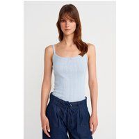 Geripptes Cami-Top mit Pointelle-Muster