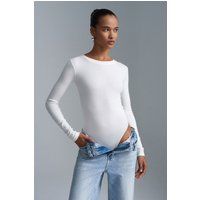 Schmal geschnittener Rundhals-Jersey-Body