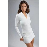 Slim Fit Langarmtop mit V-Ausschnitt