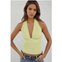 Neckholder-Top mit tiefem V-Ausschnitt