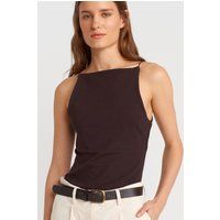 Körpernahes minimalistisches Halterneck-Top