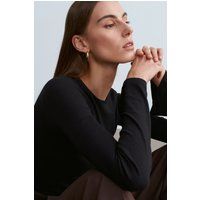 Slim-Fit Langarmshirt mit Rundhalsausschnitt