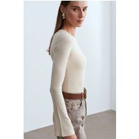 Elegantes Jersey-Essential mit Rundhalsausschnitt