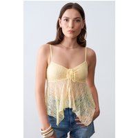Camisole-Top mit Spitze und Bindeband