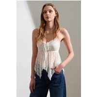 Romantisches Spitzen-Cami mit Bindeband