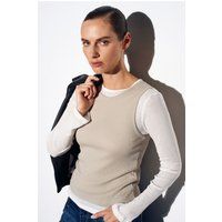 Minimalistisches Lagen-Langarmshirt