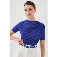 Elegante drapierte Jersey-Bluse